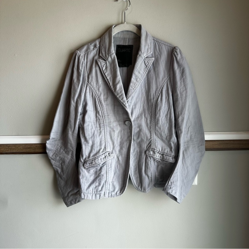 Duarte Gray Jacket Blazer Single Button Unstructured​​​
